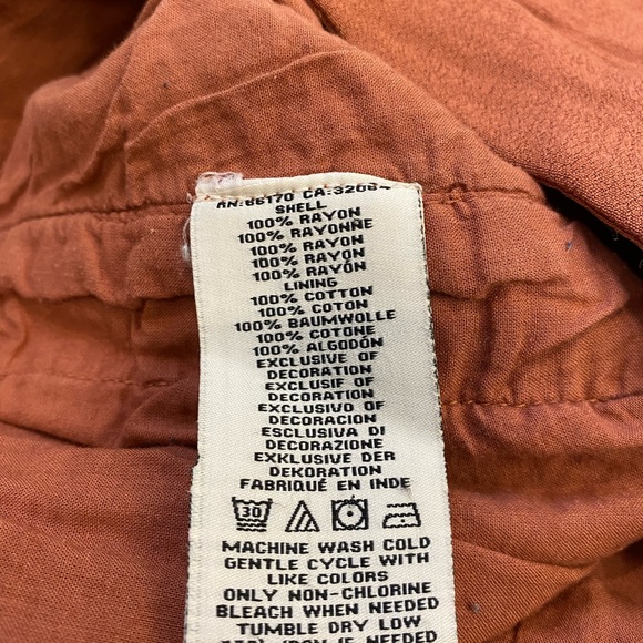 Anthropologie Marrakech Boho Burnt Orange Pull On Shorts, Womens XS - Picture 7 of 8